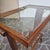 Brown Art Deco Walnut Coffee Table with Glass Bases, 1940s For Sale - Image 8 of 12
