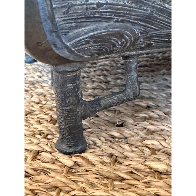 Signed Koi Bronze Large Rectangular Jardiniere For Sale In Miami - Image 6 of 11