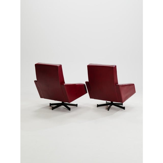 Vintage Lounge Chairs in Leatherette, 1950s, Set of 2 For Sale - Image 3 of 11