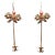 Chanel Vintage Gold Plated Ribbon Crystal Coral CC Dangle Lever Back Earrings - 2 Pieces For Sale