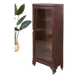 Antique Mission Oak Arts & Crafts Bar Cabinet For Sale