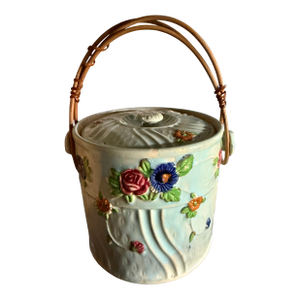 Art Deco Japanese Majolica Biscuit Jar