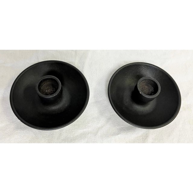 1960s 1960's Jens H Quistgaard for Dansk Cast Iron Convertible Candle Holders- a Pair For Sale - Image 5 of 10