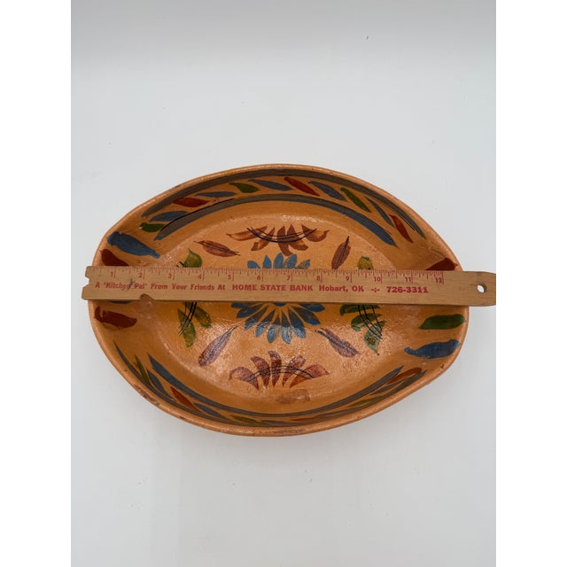 Mexican Vintage Tlaquepaque Pottery Nesting Bowl 2 Pc Serving Set For Sale - Image 3 of 7