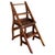 Vintage French Country Carved Oak Metamorphic Folding Chair Step Ladder For Sale - Image 12 of 12