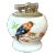 Vintage Hand-Painted Porcelain Cigarette Lighter For Sale