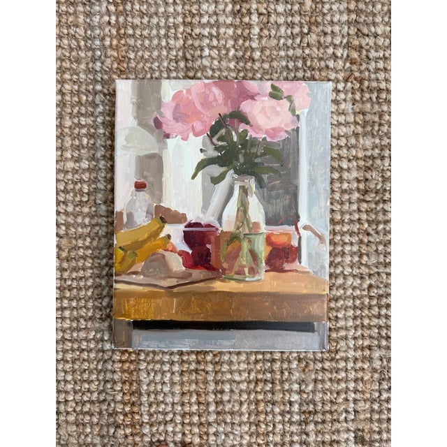 This painting is a still life of a grocery haul. I love the loose and expressive brushstrokes.