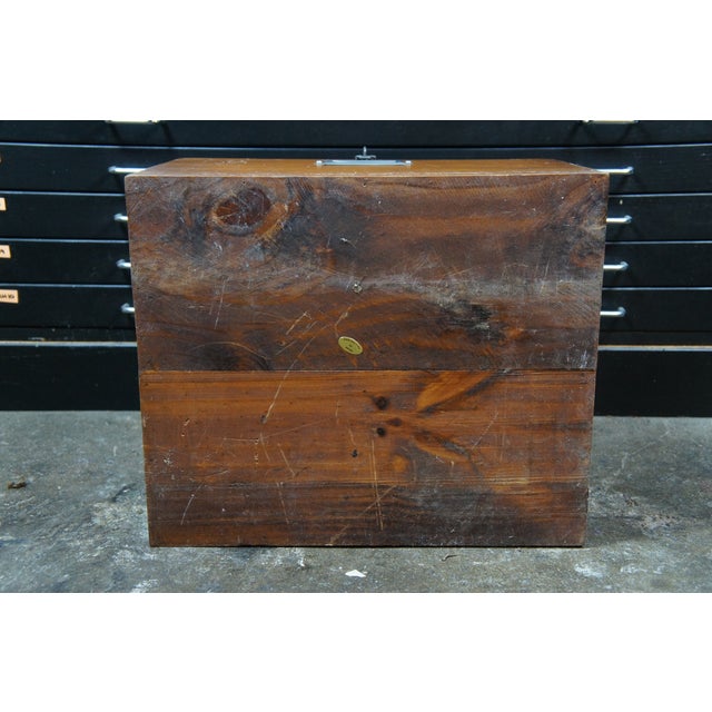 Vintage Rustic Philippines Pine Filing Box File Cabinet Chest With ...