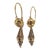 Antique Gold Portuguese 18k Filigree Bomb Drop Earrings For Sale