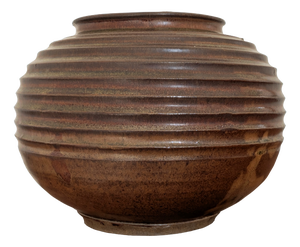 Vintage Brutalist Ceramic Globe Vase, 1960s