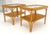 Late 20th Century Pair c1970s Bamboo Rattan Two Tier Rippled Glass Top Rectangle End Side Tables For Sale - Image 5 of 14