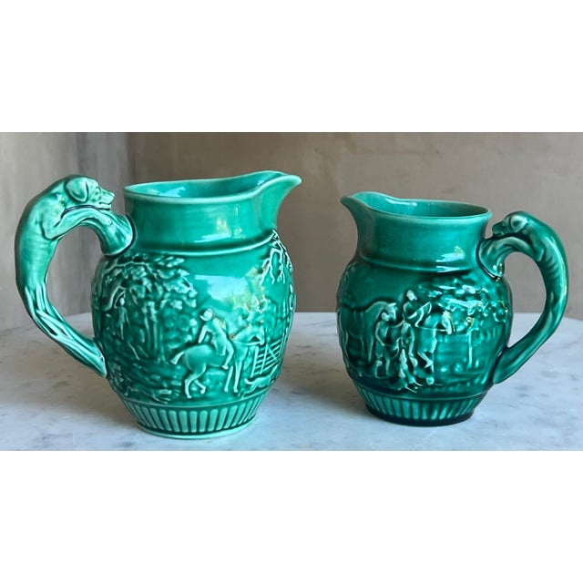 1940s Wedgwood of Eturia & Barlaston Pitchers- Set of 2 For Sale - Image 5 of 11