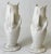 19th Century Victorian Royal Copenhagen Style Parian Ware Porcelain Hand Vases- a Pair For Sale In West Palm - Image 6 of 12