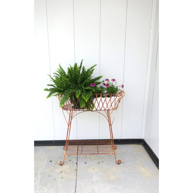 French French Iron Plant Flowerpot Holder Stand Jardiniere For Sale - Image 3 of 12