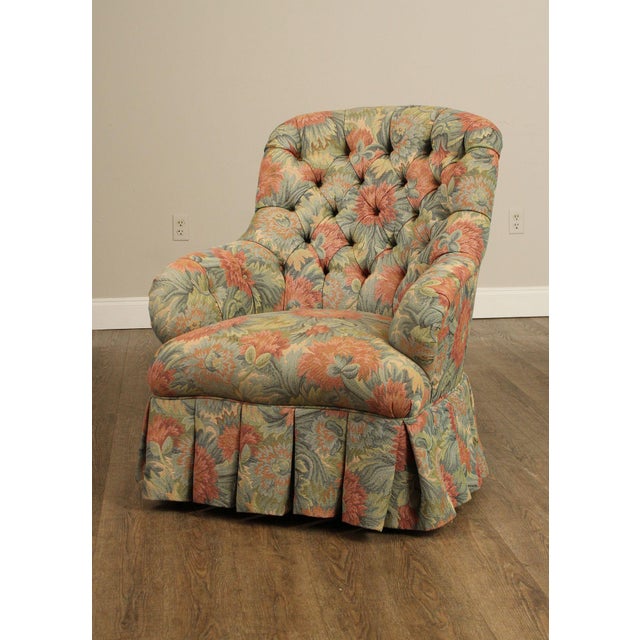 Traditional Henredon Historic Natchez Collection Button Tufted Armchair For Sale - Image 3 of 12