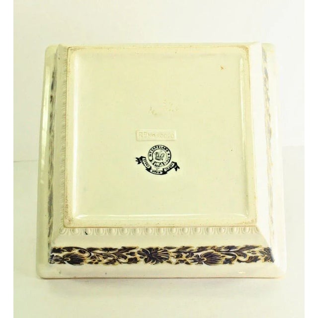 1885-1886 W. T. Copeland & Sons, Imari With Bird Square Bowl Serving Dish For Sale - Image 11 of 13