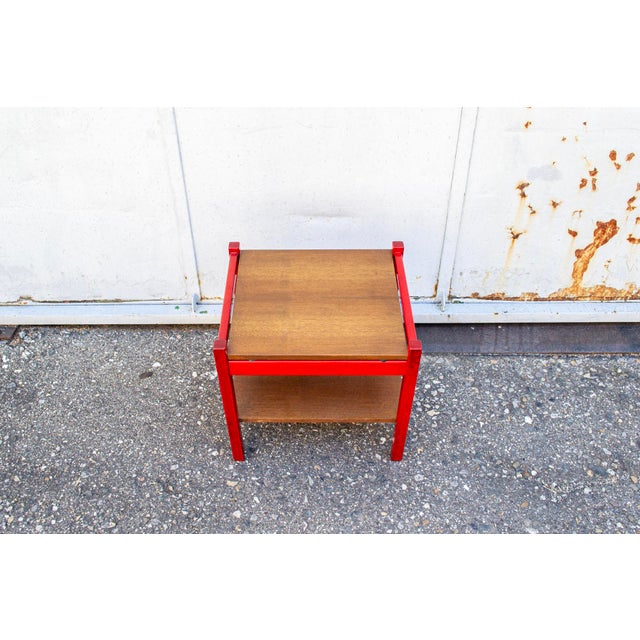 Mid-Century Modern Lacquered Wood Coffee Table with Wooden Top by Ettore Sottsass for Poltronova, Italy, 1963 For Sale - Image 3 of 5