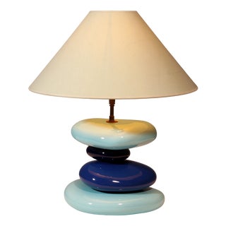 France Pebble Table Lamp by François Chatain, 1980s For Sale