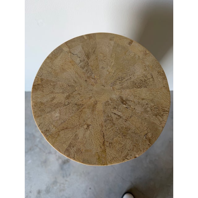 Vintage Maitland Smith Style Tessellated Stone Pedestal Column For Sale - Image 9 of 12