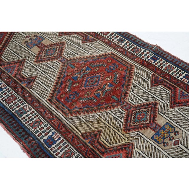 Late 18th Century Late 18th Century Antique Sarab Rug 3'2'' x 10'8'' For Sale - Image 5 of 11