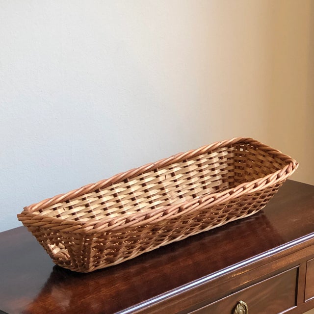 Farmhouse Vintage French Baguette Bread Basket For Sale - Image 3 of 12