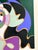 Eggplant Vintage Arlene Voelker Signed Geometric Abstract Painting For Sale - Image 8 of 10