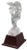 Crystal Glass Golfer on Wooden Base from Sevres France For Sale