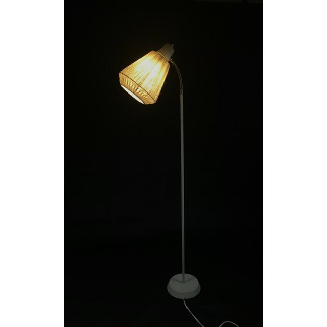 Scandinavian Floor Lamp with Thread Shade attributed to Boréns, 1950s For Sale - Image 4 of 18