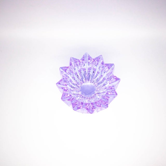 Water Lily Crystal Glass Bowl by Aimo Okkolins for Riihimäen Lasi, 1960s For Sale - Image 4 of 5