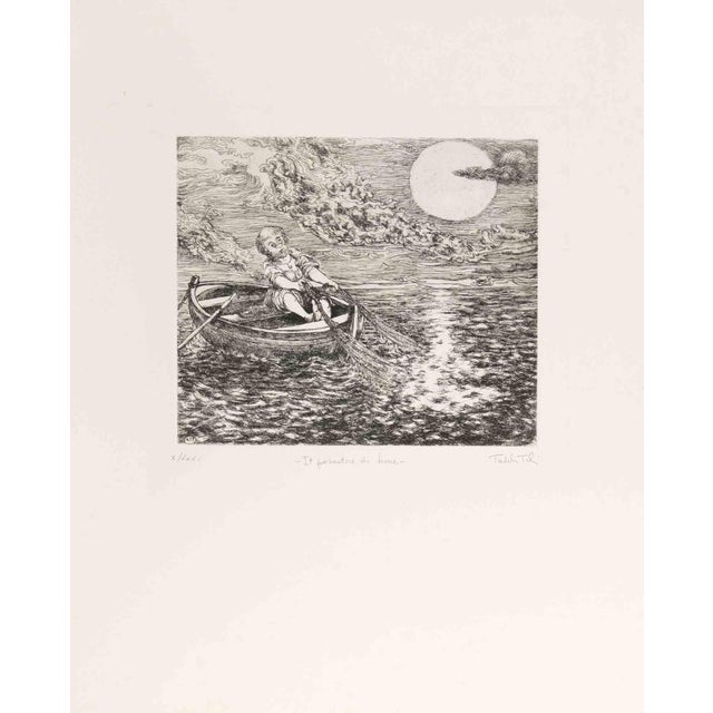 Etching realized in 1990s. Hand signed and numbered in pencil. Edition of 35, in roman numbers. Very Good condition,...