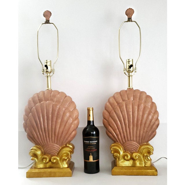 Lamp Pair Seashells Shells Restored For Sale - Image 9 of 11
