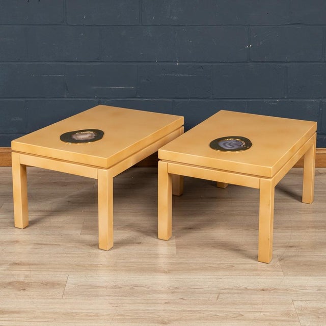 A rare pair of side tables by Willy Daro, made in Belgium around the 1970s. As is so characteristic of Willy Daro, he...