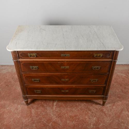 Wood Chest of Drawers with Marble Top For Sale - Image 7 of 18