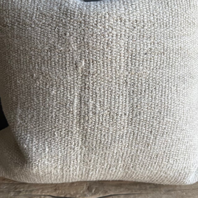 Vintage Rug Pillow Cover With Original Seams For Sale In Los Angeles - Image 6 of 8