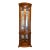 1980s Classic Oak Corner Curio Cabinet - Lighted Glass Display, 4 Glass + 2 Wood Shelves, Excellent Condition For Sale
