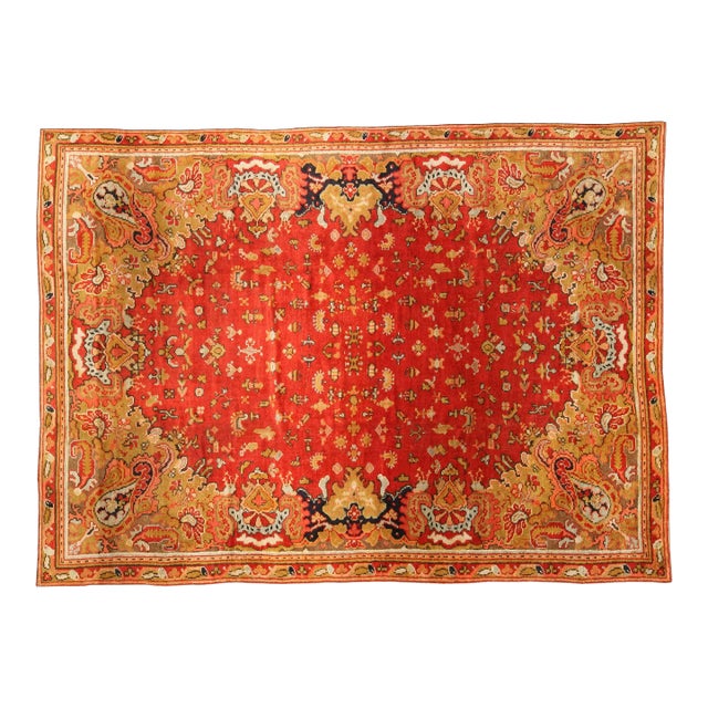 Antique English Axminster Rug For Sale