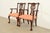English Baker Furniture Chippendale Carved Mahogany Armchairs, Pair For Sale - Image 3 of 14