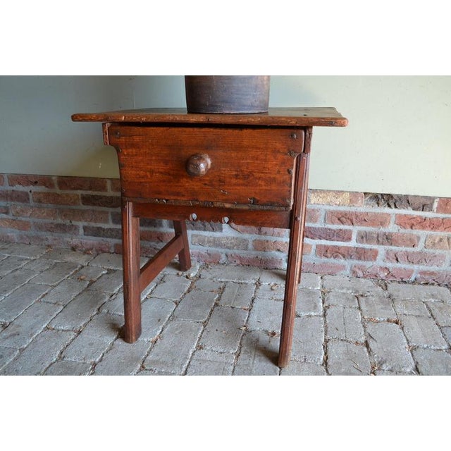 Antique Spanish Fruit Tree Wood Payment Table For Sale - Image 9 of 10
