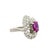 2.04 Carat Pink Sapphire Diamond Platinum Spiral Ring, Size 6.25 For Sale - Image 4 of 6