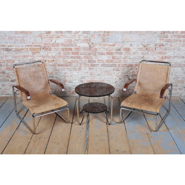 Czech Bauhaus Chrome Armchairs attributed to M. Breuer for Thonet, 1920s, Set of 2 For Sale - Image 11 of 13