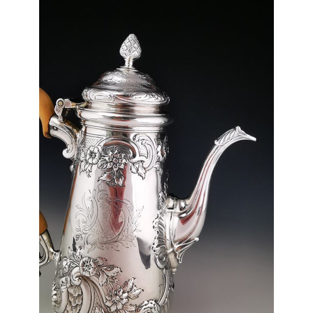 George III Sterling Silver Coffee Pot, London, 1776 For Sale - Image 12 of 15