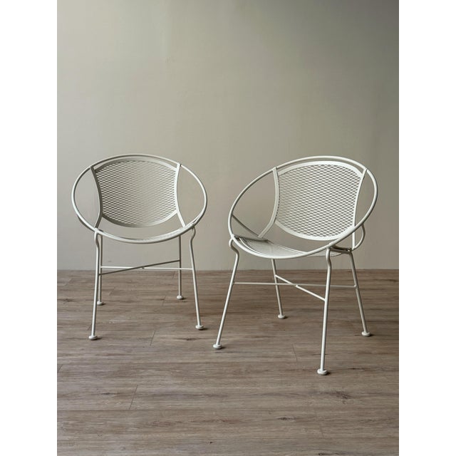Pair of petite “Radar” outdoor lounge chairs designed by Maurizio Tempestini for John B. Salterini, United States, circa...