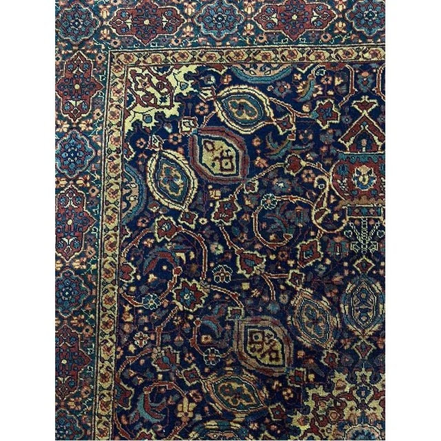 Textile 1950s Persian Yazd Area Rug 4’6″ X 6’2″ For Sale - Image 7 of 10