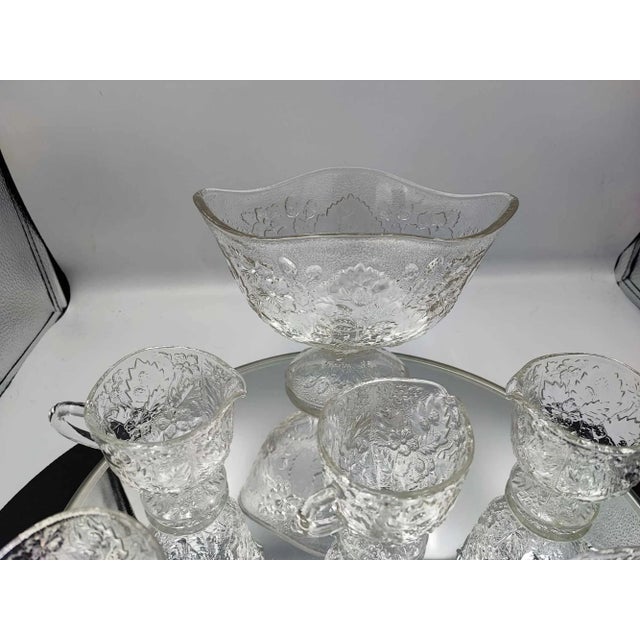 - Jardiniere and 6 jugs for sauce - Ząbkowice smelter - Vintage from the 1970s - Saucer dimensions: 8.3 x 7.3 cm