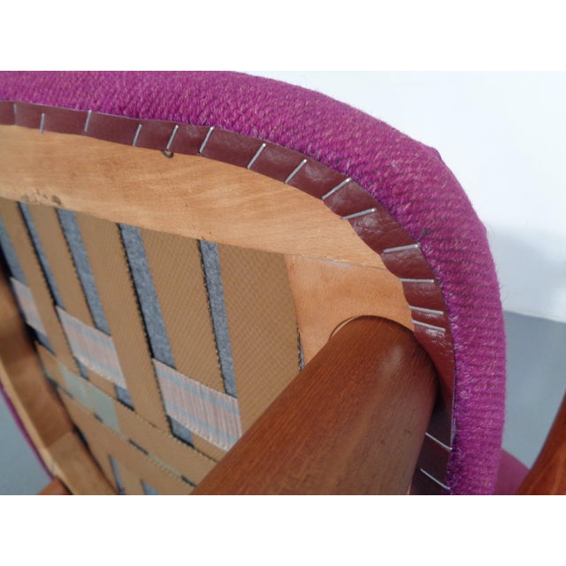 Purple Teak Armchair by Kurt Olsen for Glostrup, Denmark, 1950s For Sale - Image 18 of 18