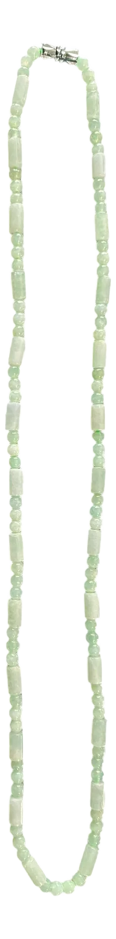 Vintage Burmese Jadeite Jade Necklace Round Beads 9.5" H