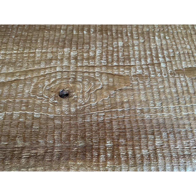 Andrianna Shamaris Impressive Minimalist Carved Long Teak Wood Bench For Sale - Image 13 of 18