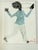 Ree Brown Outsider Artist Pair of Watercolor Paintings of Girls Playing For Sale - Image 4 of 9