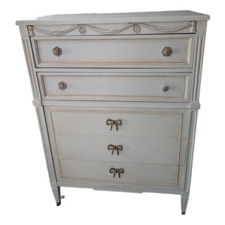 1960s American of Martinsville French Provincial Tallboy Chest For Sale