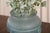 Vintage Frosted Aqua Glass Vase For Sale - Image 11 of 18